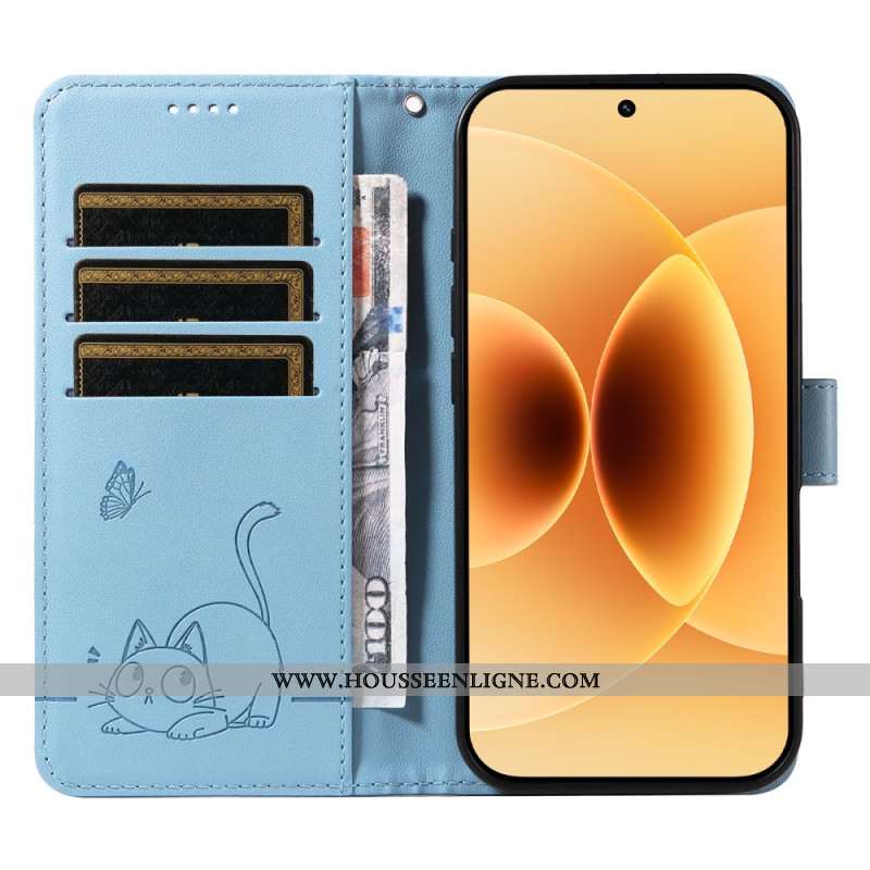 Housse Xiaomi 17 Chat Graphique à Lanière