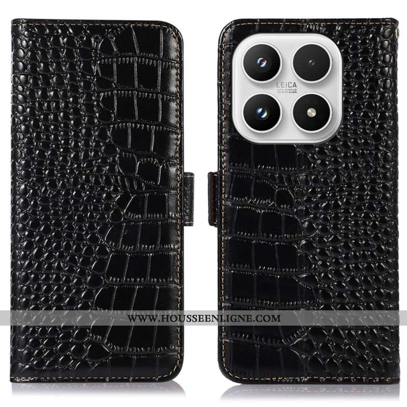 Housse Xiaomi 17 Cuir Effet Croco