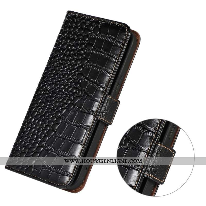 Housse Xiaomi 17 Cuir Effet Croco