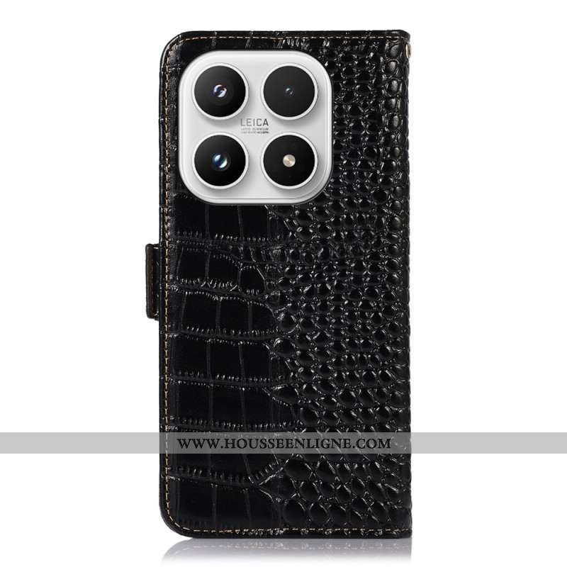 Housse Xiaomi 17 Cuir Effet Croco