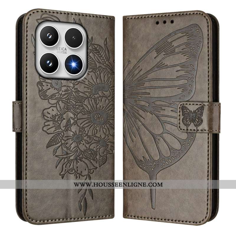 Housse Xiaomi 17 Design Papillon à Lanière