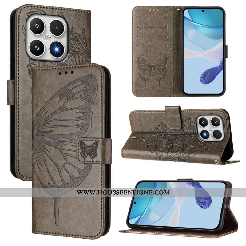 Housse Xiaomi 17 Design Papillon à Lanière