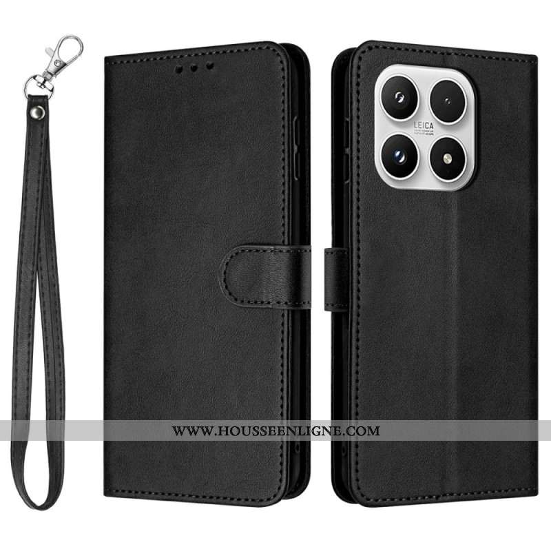 Housse Xiaomi 17 Effet Cuir à Lanière