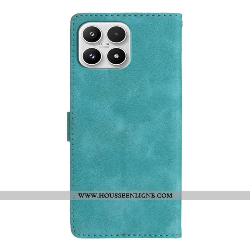 Housse Xiaomi 17 Effet Daim Motif Floral
