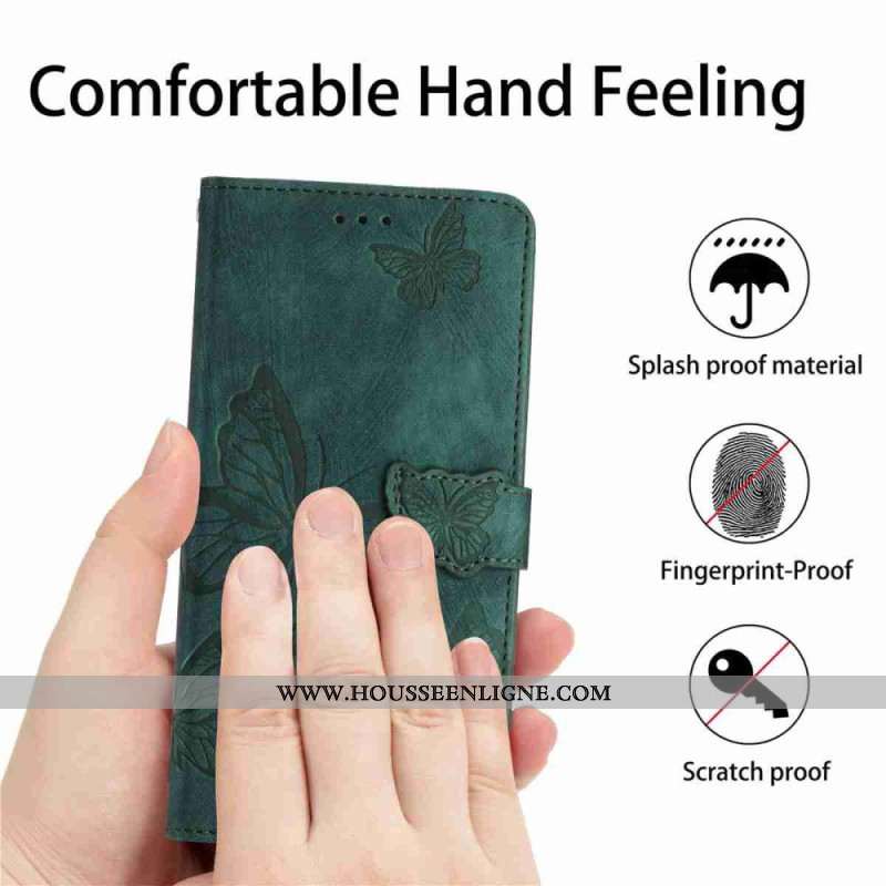 Housse Xiaomi 17 Effet Daim Papillons