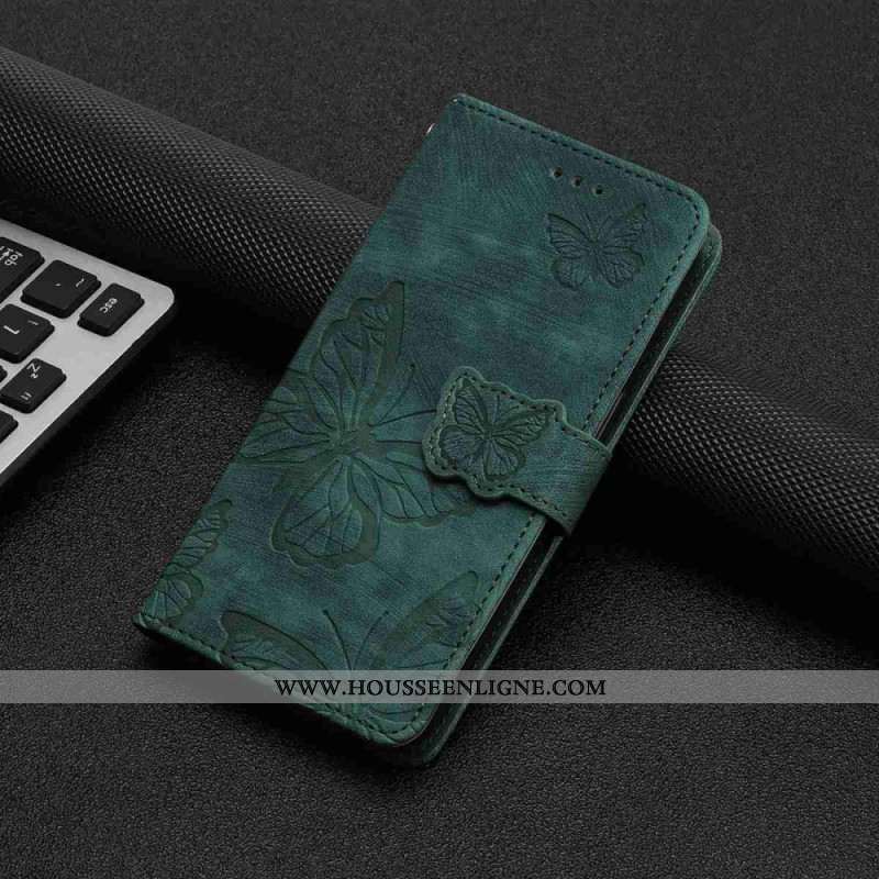 Housse Xiaomi 17 Effet Daim Papillons