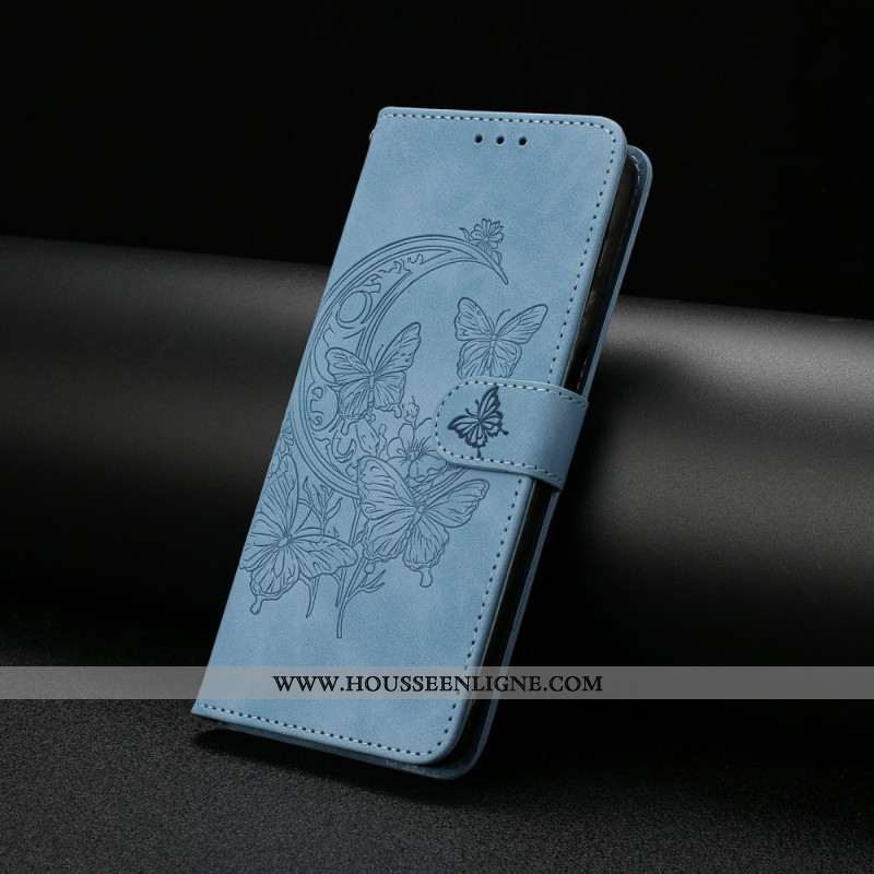 Housse Xiaomi 17 Effet Daim Vol de Papillons