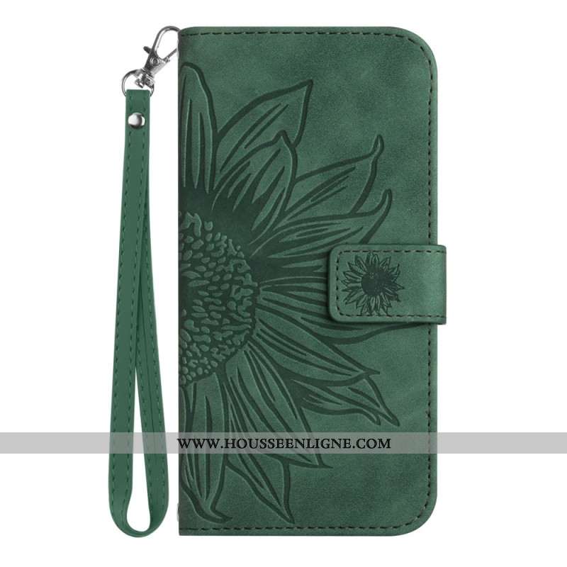 Housse Xiaomi 17 Empreinte Tournesol à Lanière