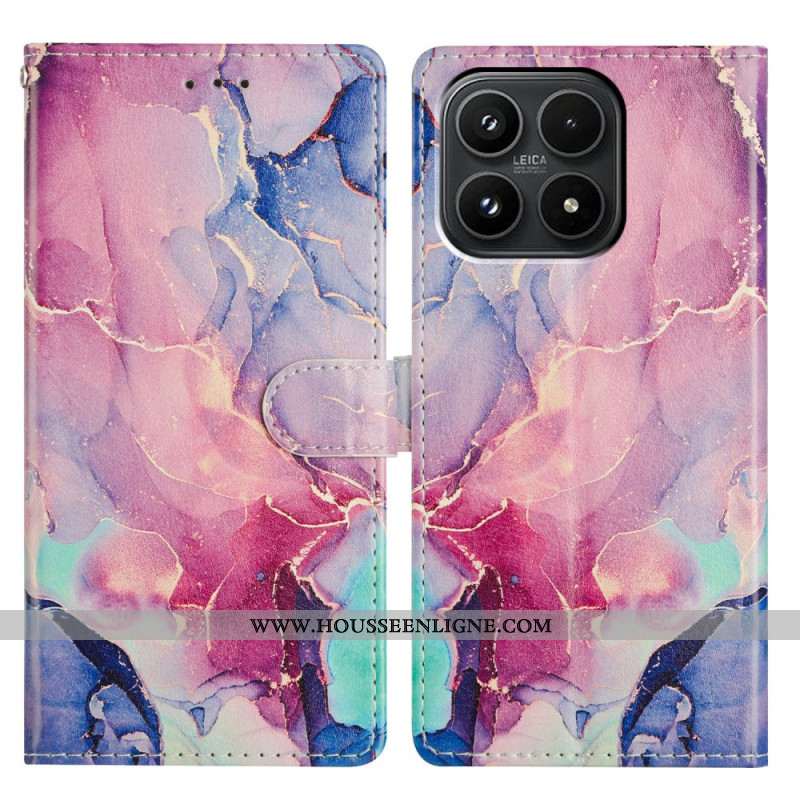 Housse Xiaomi 17 Marbre Vert et Rose