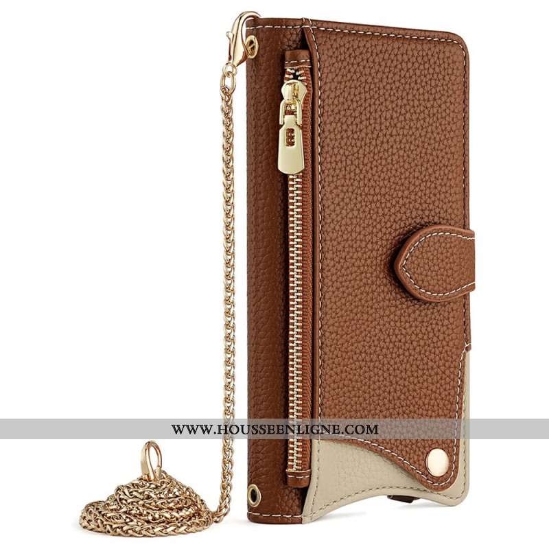 Housse Xiaomi 17 Miroir et Bandoulière Chaîne