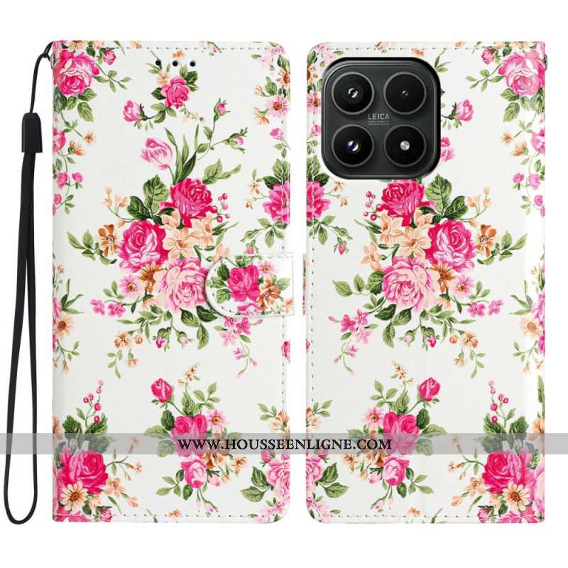 Housse Xiaomi 17 Motif Floral Rose