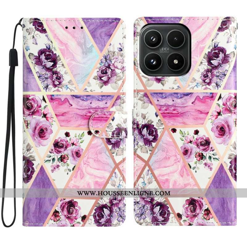 Housse Xiaomi 17 Motif Floral Violet