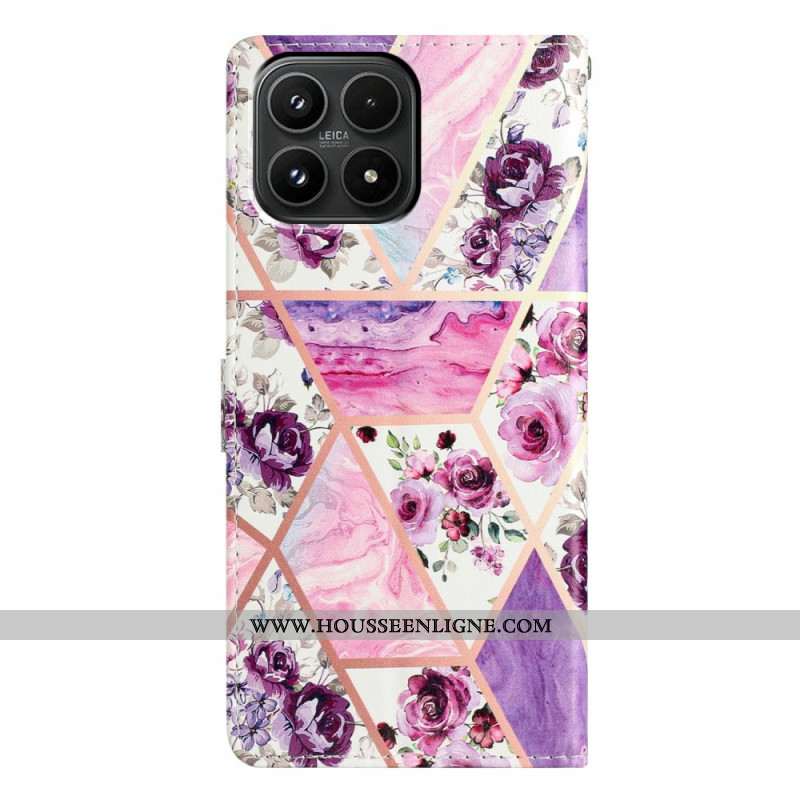 Housse Xiaomi 17 Motif Floral Violet