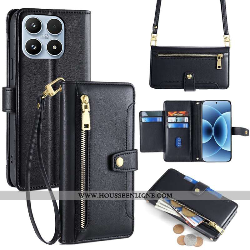 Housse Xiaomi 17 Poche Zippée et 2 Sangles