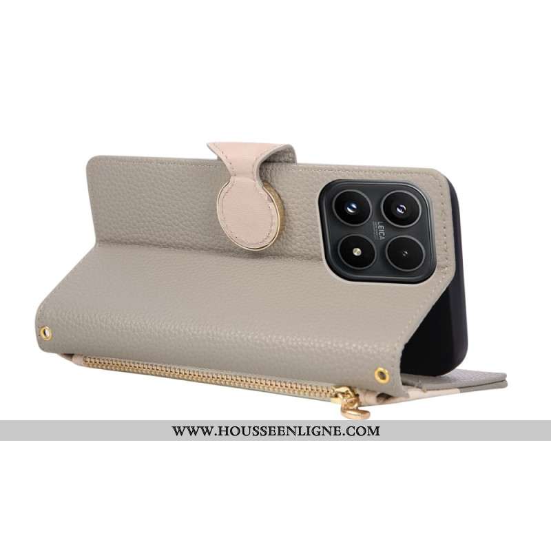 Housse Xiaomi 17 Portefeuille Bicolore avec Dragonne