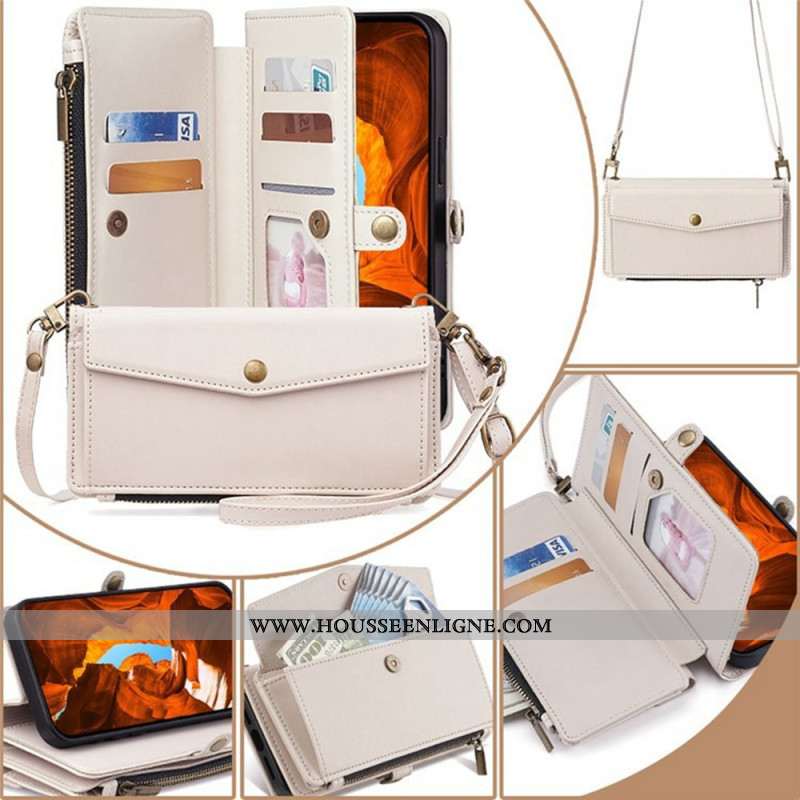 Housse Xiaomi 17 Portefeuille avec Bandoulière et Lanière