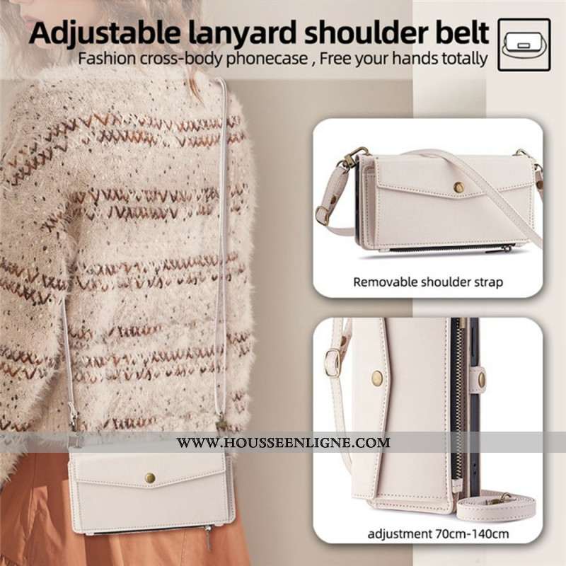 Housse Xiaomi 17 Portefeuille avec Bandoulière et Lanière