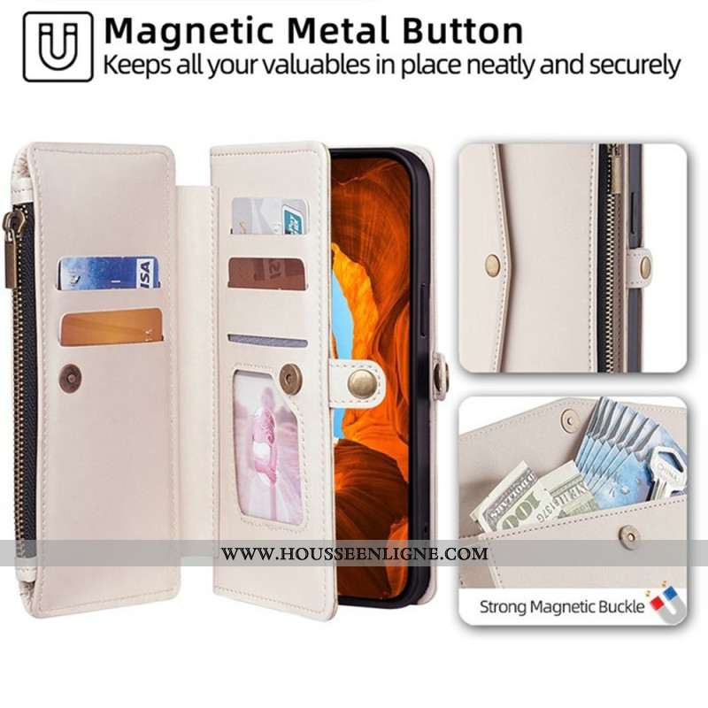 Housse Xiaomi 17 Portefeuille avec Bandoulière et Lanière