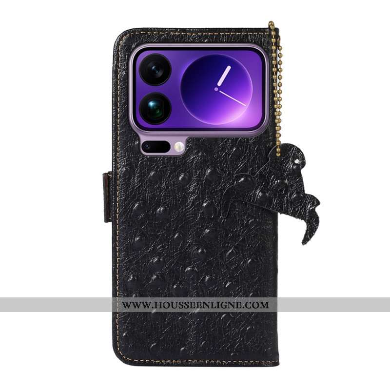 Housse Xiaomi 17 Pro Blocage RFID Cuir Véritable