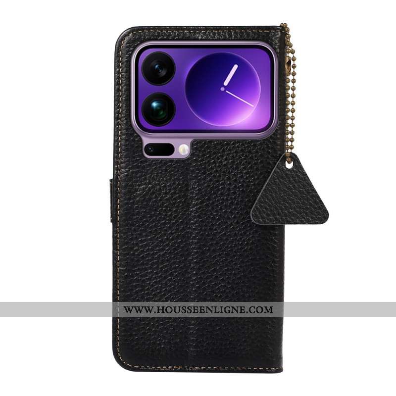 Housse Xiaomi 17 Pro Cuir Véritable avec Blocage RFID