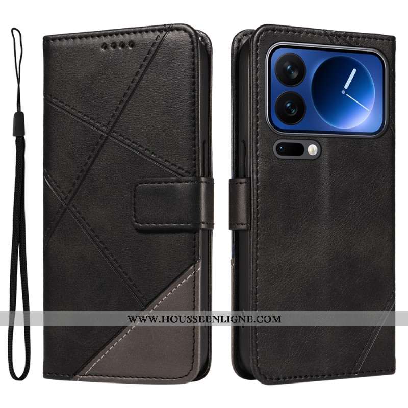Housse Xiaomi 17 Pro Effet Cuir Bicolore