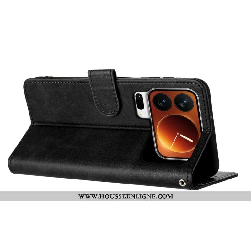 Housse Xiaomi 17 Pro Effet Cuir à Lanière