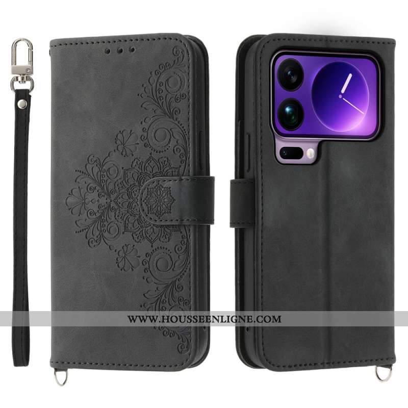 Housse Xiaomi 17 Pro Max Dentelle avec Lanière et Bandoulière