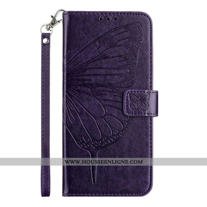 Housse Xiaomi 17 Pro Max Design Papillon à Lanière