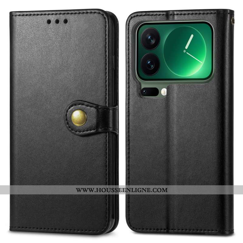 Housse Xiaomi 17 Pro Max Fermoir Doré