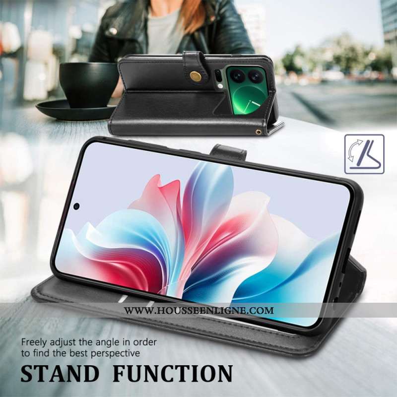 Housse Xiaomi 17 Pro Max Fermoir Doré