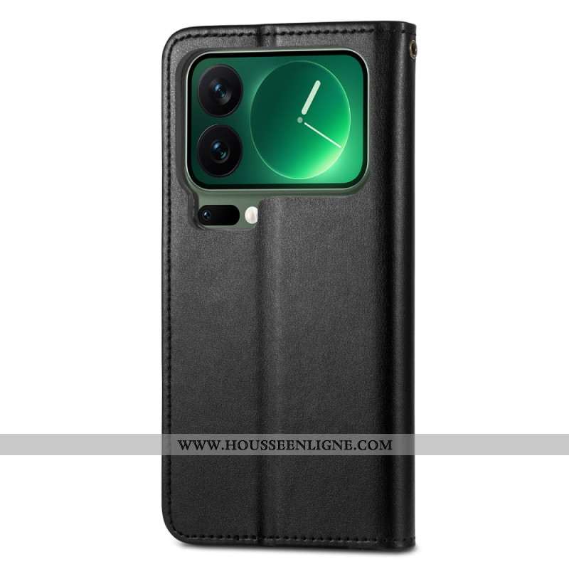 Housse Xiaomi 17 Pro Max Fermoir Doré