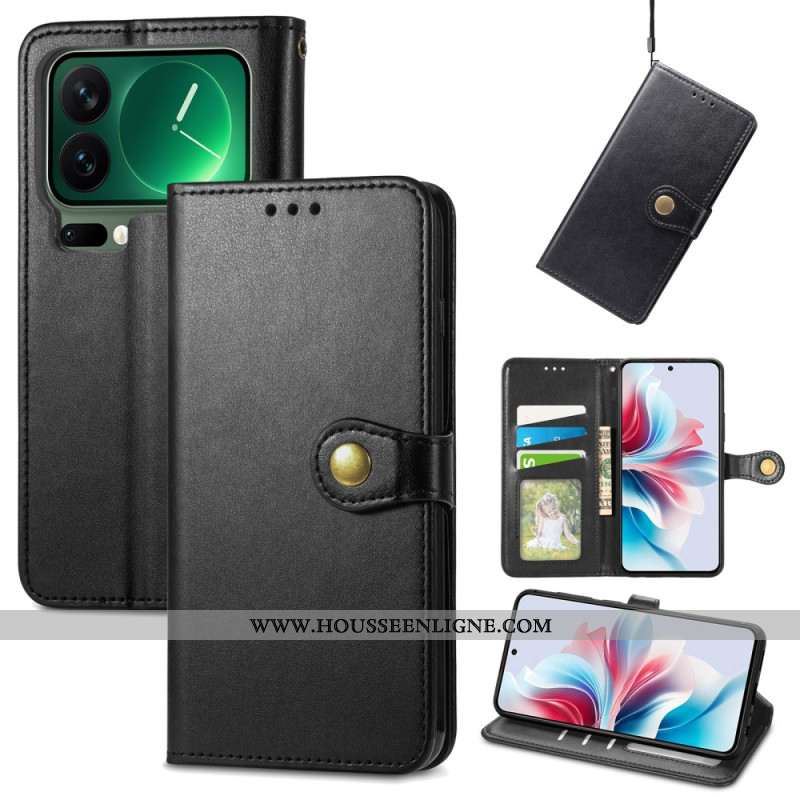 Housse Xiaomi 17 Pro Max Fermoir Doré