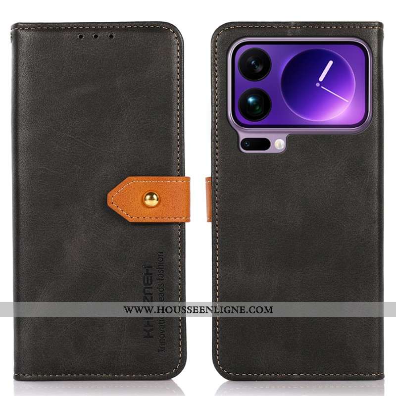 Housse Xiaomi 17 Pro Max Fermoir Doré KHAZNEH