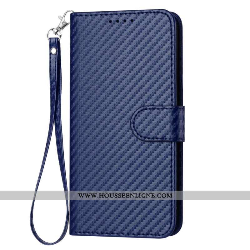 Housse Xiaomi 17 Pro Max Fibre Carbone à Lanière