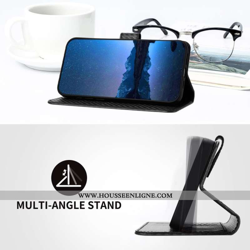 Housse Xiaomi 17 Pro Max Fibre Carbone à Lanière