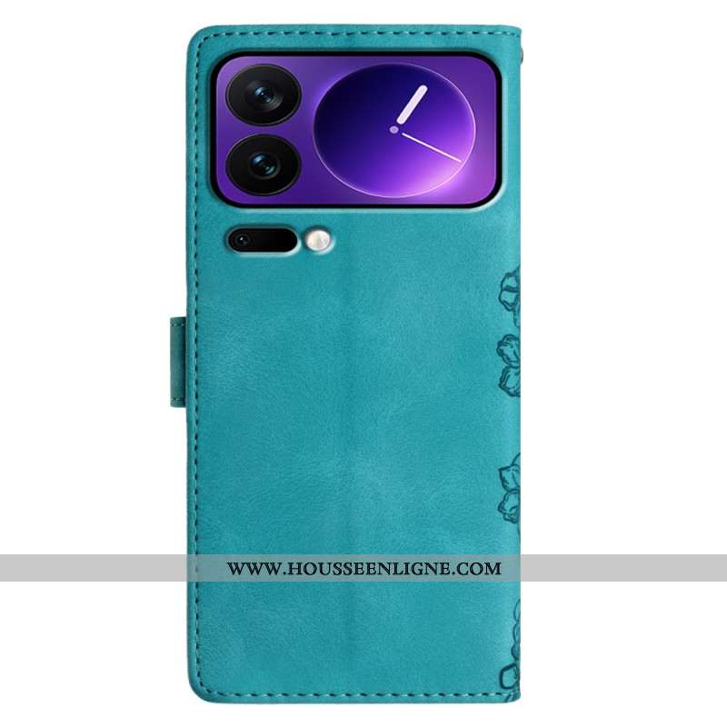 Housse Xiaomi 17 Pro Max Motif Papillon et Fleurs