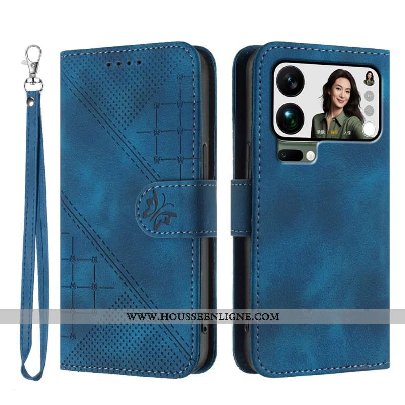 Housse Xiaomi 17 Pro Max Papillon et Design Géométrique