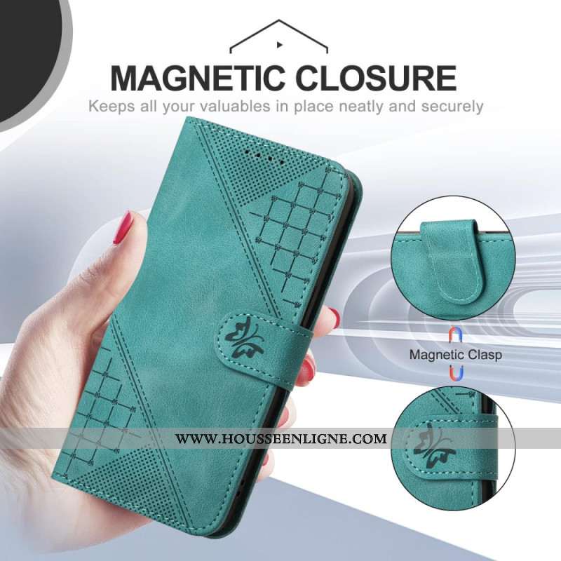 Housse Xiaomi 17 Pro Max Papillon et Design Géométrique