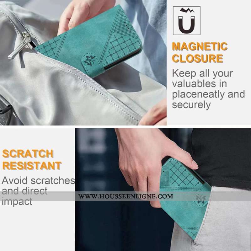 Housse Xiaomi 17 Pro Max Papillon et Design Géométrique