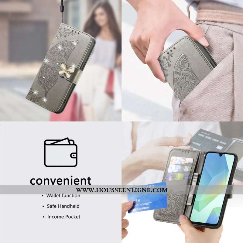 Housse Xiaomi 17 Pro Max Papillon et Strass