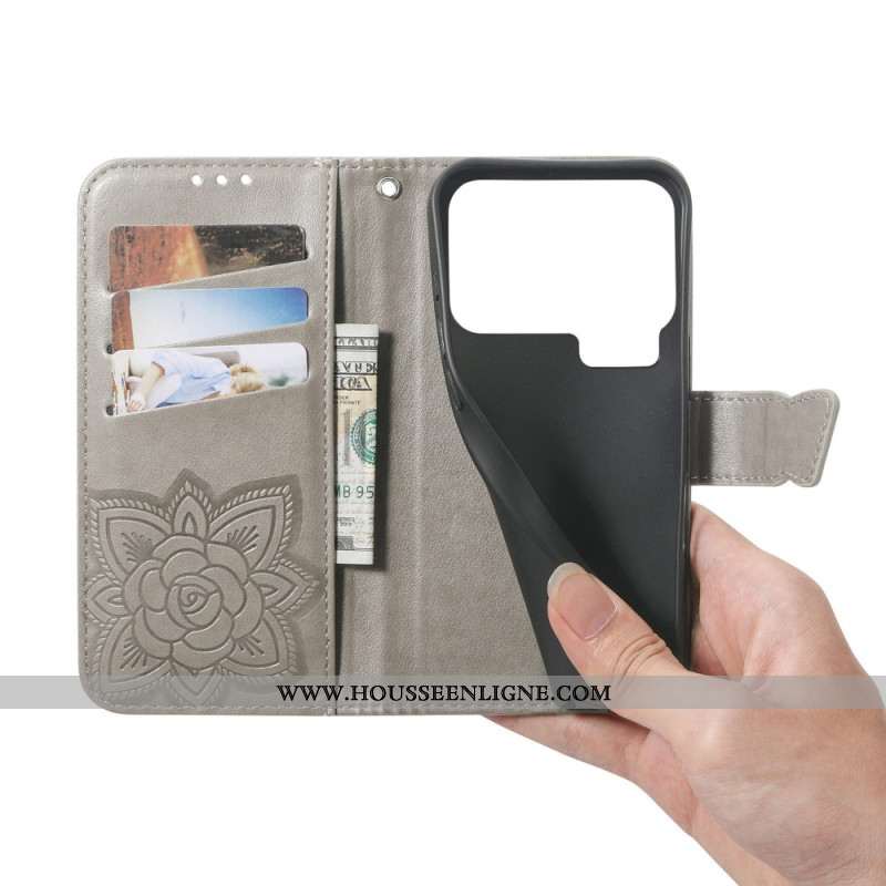 Housse Xiaomi 17 Pro Max Papillon et Strass