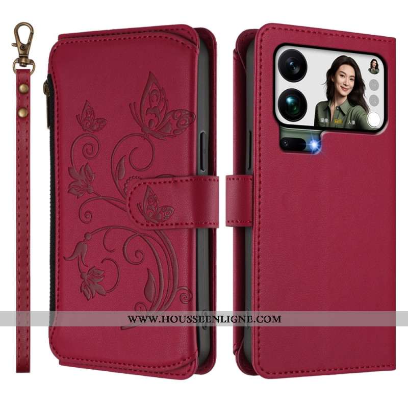 Housse Xiaomi 17 Pro Max Portefeuille Floral