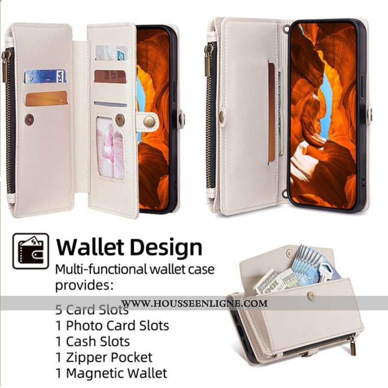 Housse Xiaomi 17 Pro Max Portefeuille et Bandoulière