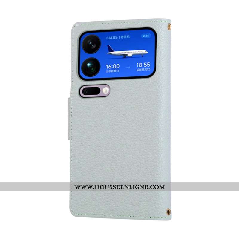 Housse Xiaomi 17 Pro Max Portefeuille à Fermeture Éclair Vintage