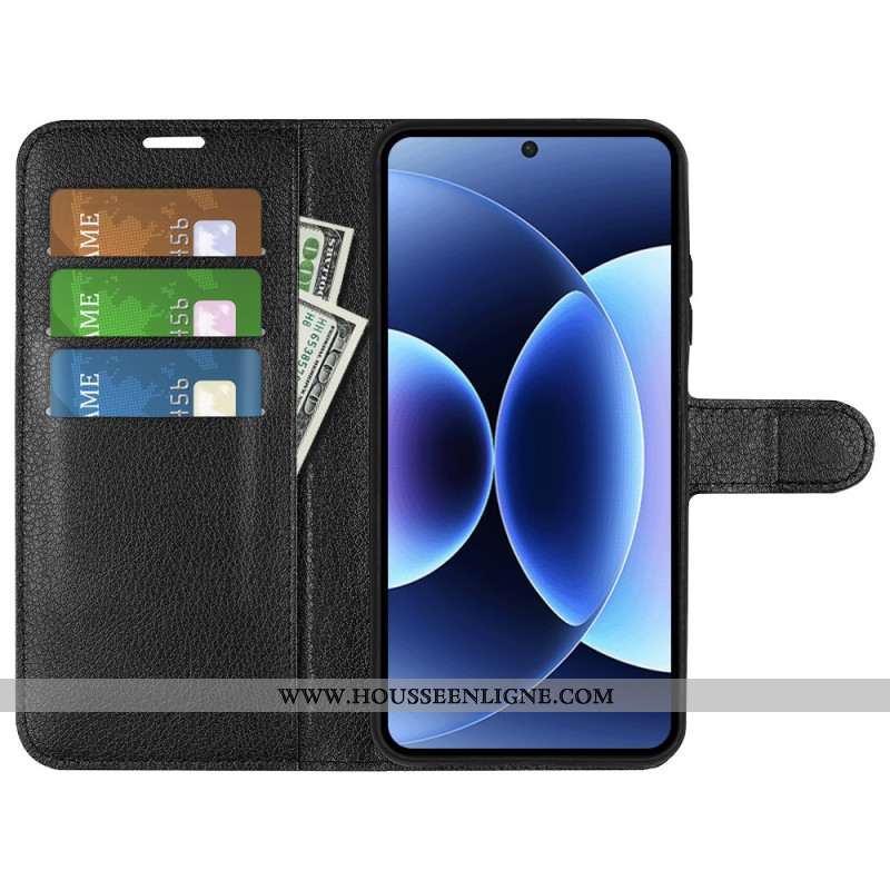 Housse Xiaomi 17 Pro Max Simili Cuir Litchi