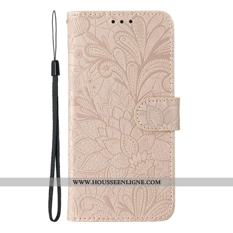 Housse Xiaomi 17 Pro Motif Floral Dentelle