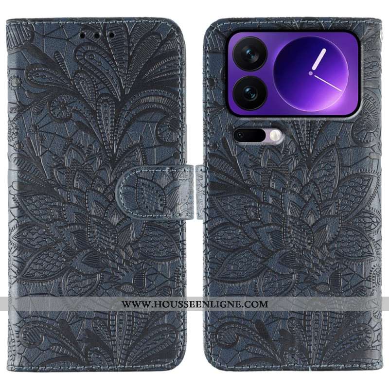 Housse Xiaomi 17 Pro Motif Floral Dentelle