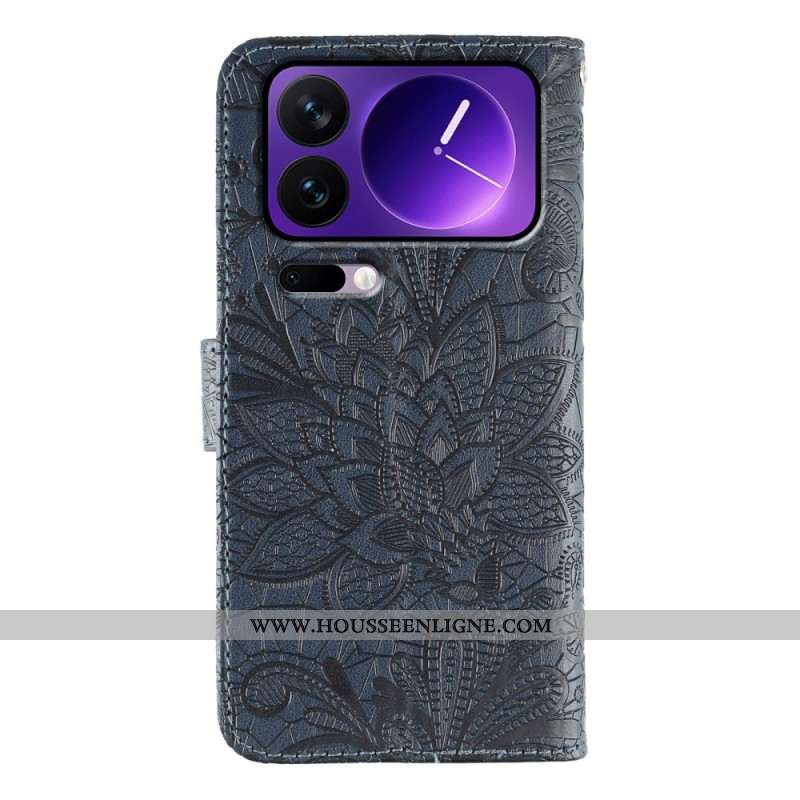 Housse Xiaomi 17 Pro Motif Floral Dentelle