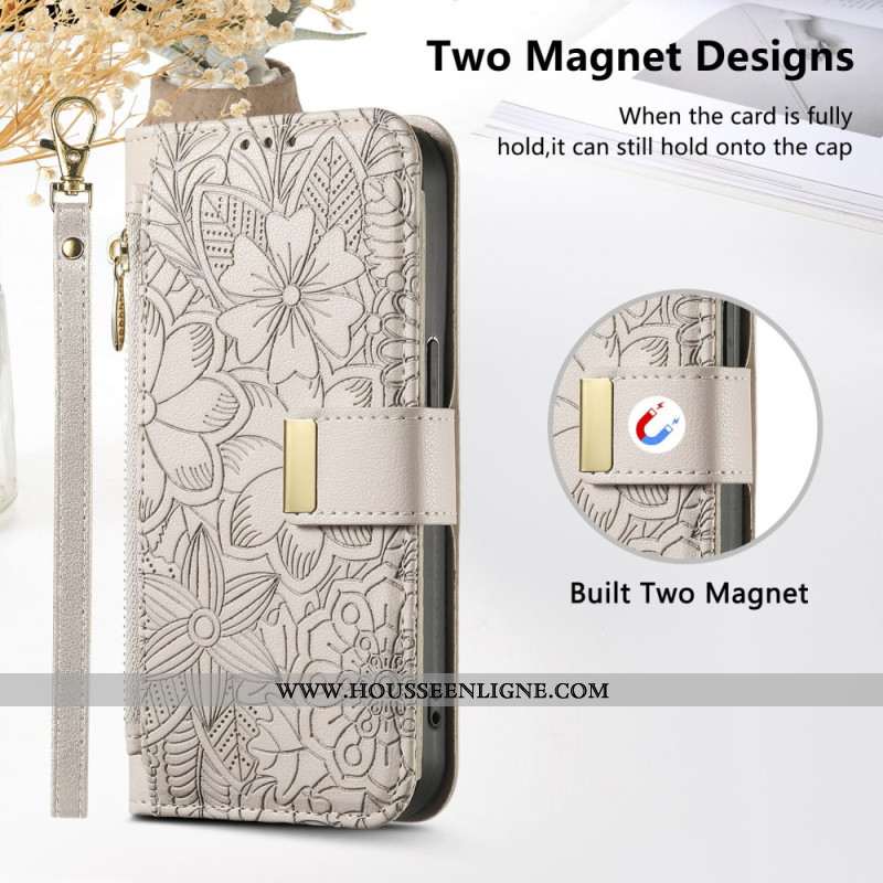 Housse Xiaomi 17 Pro Motif Floral et Feuilles