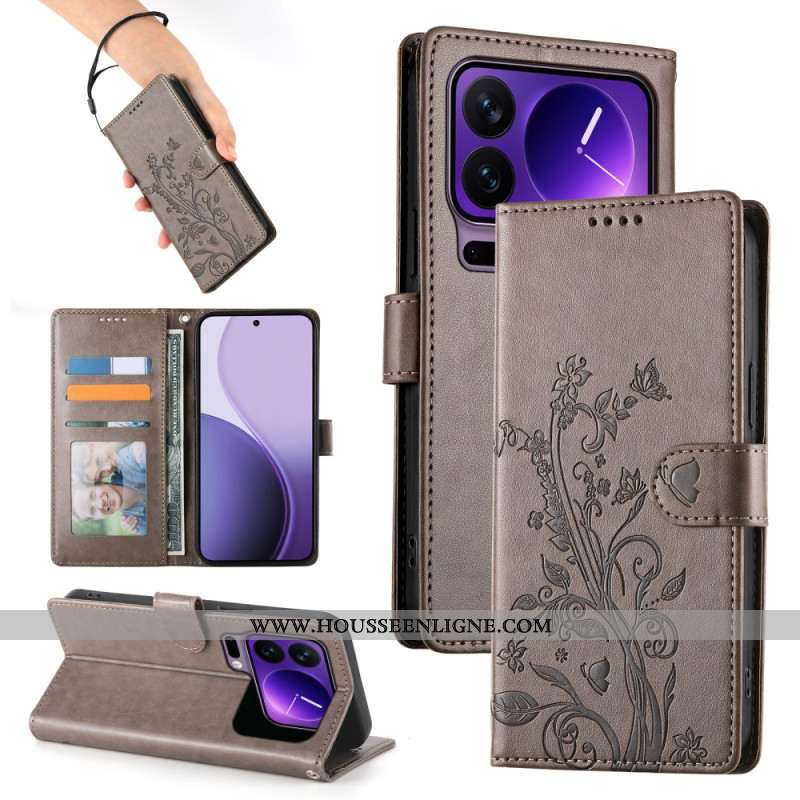 Housse Xiaomi 17 Pro Motif Papillon Floral